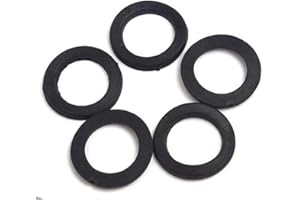 25mm Rubber O-Rings Replacement Set for Spinlock Dumbbell Nuts – Vertical and Flat Rubber Washers, 20-Pack, Black, Barbell Ac