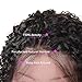 ISEE Afro Kinky Curly Human Hair Wigs with Bangs 18 Inch Brazilian Virgin Hair 180% Density Glueless Non Lace Front Wigs for Black Women Natural Color