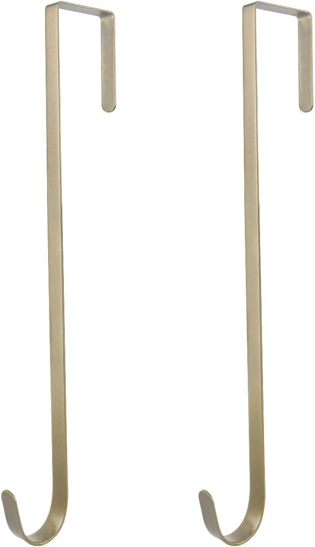 Wreath Hangers - Norgail 15 Inches Heavy Duty Wreath Hanger for Front Door Door Large Wreath Hanger Christmas Wreaths Decorative Hook Premium Sturdy Metal Bronze Pack of 2