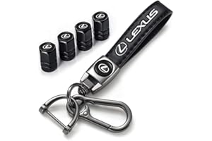 BALTHUS Car Tire Valve Caps Car tire Dust Caps&Car Key Chain for Lexus,4pcs Car Tire Valve Stem Caps&Car Keychain Combo,Car Accessories for Lexus ES350 GS350 GS300h GS450h is300 es350 ls460 rx350 NX300h