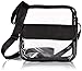 Clear Cross-Body Messenger Shoulder Bag, PGA, NCAA & NFL Stadium Approved Transparent Purse, See Through Security Handbag