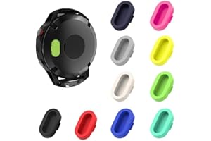 ACKLLR 10 Pieces Colorful Charger Port Protectors Compatible with Vivoactive 3 Fenix 5 5S 5X Plus, Replacement Anti Dust Plugs Compatible with Forerunner 935 Approach S60 Quatix5 Vivosport