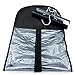 HBEDU Hair Extension Holder Storage Bag Strong Hanger Clip Case Dust-proof Portable Suit with Transparent Zip Up Closure- Lightweight Waterproof (Black)