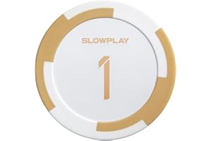 SLOWPLAY Godel Clay Poker Chips, 14 Grams Heavyweight Clay Composite, 40mm Large Chips in Bulk, Pack of 50 with Denomination of 1