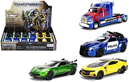 1:32 JADA TOYS DISPLAY TRANSFORMERS - TRANSFORMERS: THE LAST KNIGHT - ASSORTMENT Diecast By Jada Toys Set of 4 Car Without Retail Box