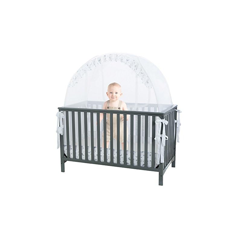 Crib Tent by Pro Baby Safety – Crib Topper Net with Viewing Window – See Through Soft Silky Mesh – Zippered Safety Top…