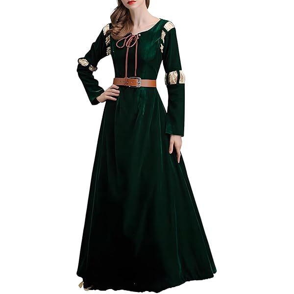 Amazon.com: Women Merida Costume Brave Princess Dress Green Adult  Renaissance Medieval Dress Cosplay (8-12,Green) : Clothing, Shoes & Jewelry