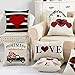 AVOIN Love Heart Throw Pillow Cover, 18 x 18 Inch Holiday Valentine's Day Mother's Day Anniversary Wedding Cushion Case Decoration for Sofa Couch Living Room