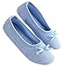 Barerun Women Elegant Cashmere Knitted Memory Foam Indoor Ballerina House Slippers/Shoes