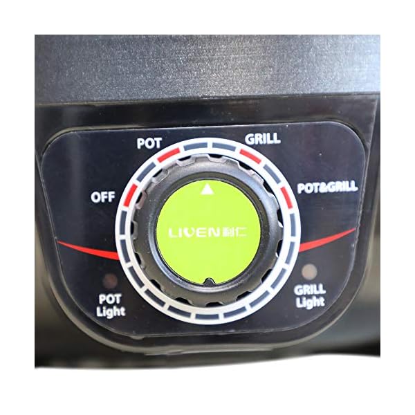 LIVEN Electric Grill with Hot Pot, Nonstick coating surface, Hot Pot