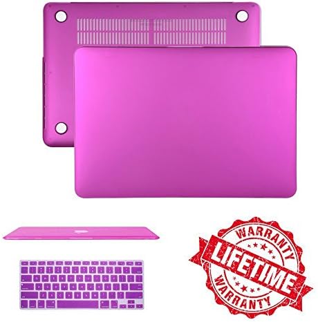 MacBook Pro 15 Case 2017 &amp; 2016 Release, IC ICLOVER Plastic Hard Matte Shell Case &amp; Keyboard Cover Skin for NEWEST Macbook Pro 15 inch A1707 with Retina Display Touch Bar &amp; Touch ID Ver. - Dark Purple
