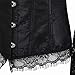Corset Top for Women with Sleeves Bustier Tank Overlay Lace Floral Sexy Costumes Renaissance Black 2XL