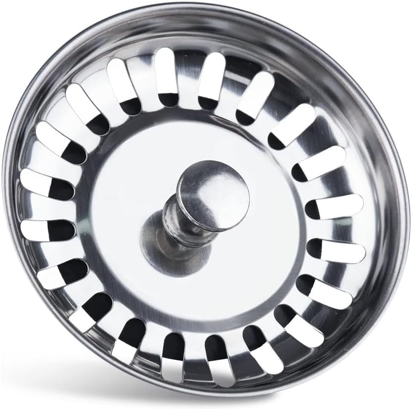 Zuvo Sink Plug Replacement 78mm Stainless Steel Strainer Silver