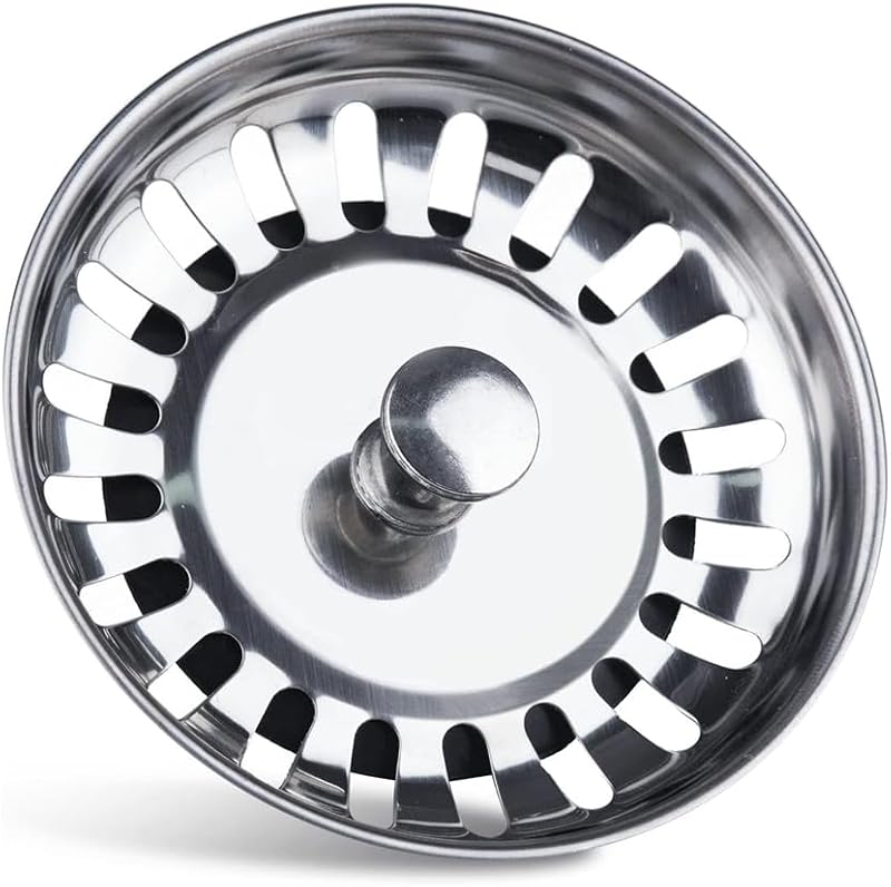 Zuvo Sink Plug Replacement 78mm Stainless Steel Strainer Silver