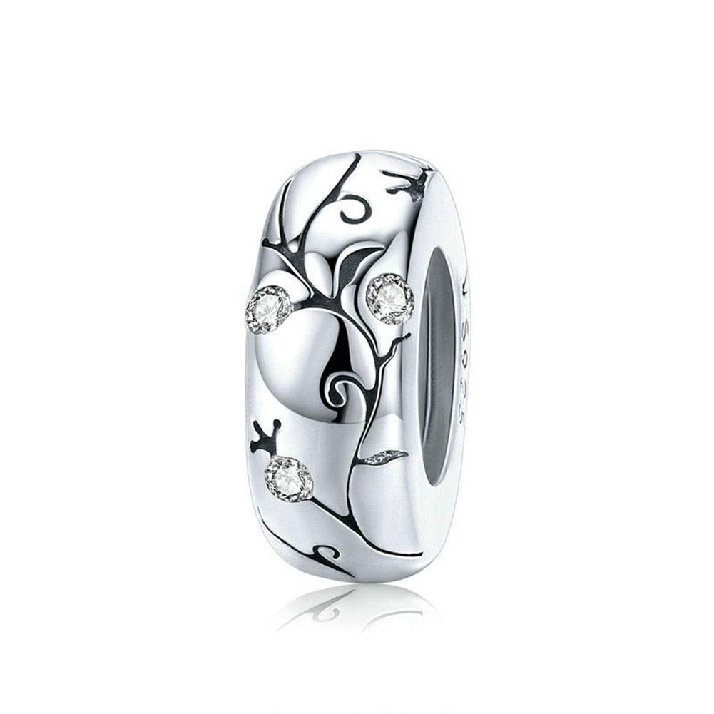 Sterling Silver Starlit Sky Charm Stopper Clip for Pandora Charm Bracelet