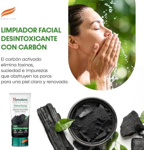 Detoxifying Charcoal Face Wash with the Goodness of Green Tea and Coconut Charcoal Powder, Removes Dirt and Purifies the Skin, Leaving It Clean and Refreshed - 150 ml