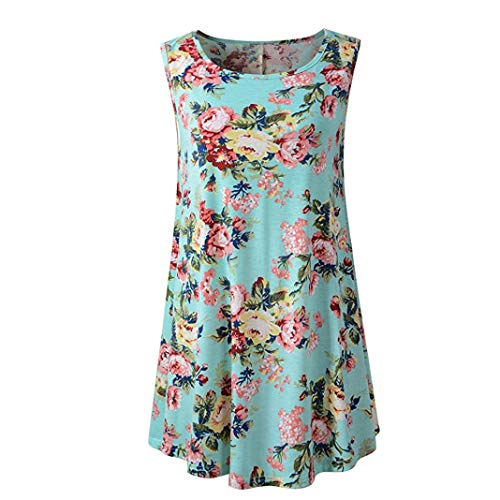 image for GOVOW Sleeveless Tops for Women Clearance Sale Fashion Casual Solid Fl