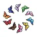 IDS Set of 10 Iron on Butterfly Applique Patches, Sew on Butterfly Patches - Embroidered Appliques, Repair and Decorate Clothing, Bags