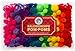 Tin Roof Crafts Deluxe Pom Poms in Hot Kaleidoscope Colors for Crafts and DIY Hobby Supplies, Large Bag, 324 Pompoms, 4 Different Sizes Bonus Googly Eye Package