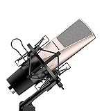 Recording Microphone, SOONHUA Professional Condenser MIC 3.5mm Studio Microphone with Shock Mount forfor PC Laptop Computer Phones for Podcasting, Youtube Video, Gaming, Vocals