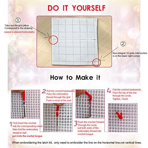 6 Cushion+Embroidery+Pillowcase+Crocheting+Handmade