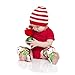 juDanzy red & White Stripe Christmas elf hat for Babies (3-6 Months)