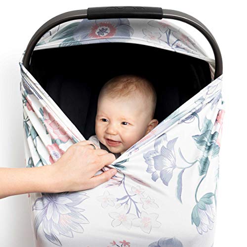 Moody Park - (Olivia) Floral Nursing Cover Carseat Canopy, Carseat Covers for Babies