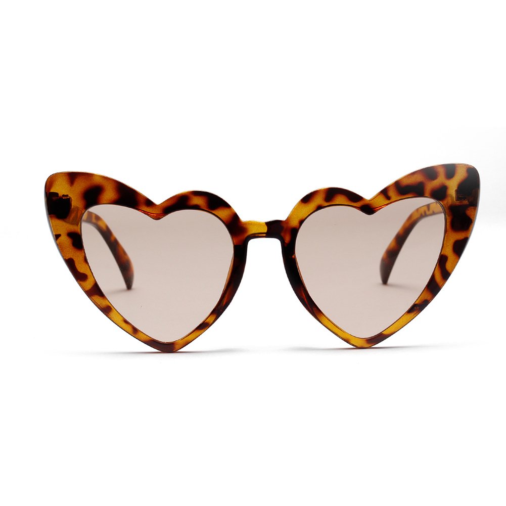tortoise shell heart shaped sunglasses