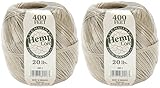 One Package of 400 feet 100% Natural Hemp Cord #20 (Set Of 2, Brown)
