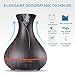OliveTech Smart WiFi Essential Oil Diffuser,Compatible with Alexa & Google Home,App Control,400ml Dark Wood Grain,Free Cleaning Kit,Color LED Light,Set Schedule/Timer,Auto Shut Off