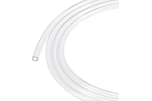 MECCANIXITY PVC Clear Hose Vinyl Tubing 3/16" ID 1/4" OD 6.6ft Flexible Lightweight for Water Tube,Air Hose,Oil Line