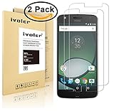 [2 Pack] iVoler [Tempered Glass] Screen Protector for Moto Z Play / Moto Z Play Droid, [0.2mm Ultra Thin 9H Hardness 2.5D Round Edge] with Lifetime Replacement Warranty