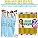 Blue Squid Face Paint for Kids, 193 Pieces, 8 Color, 30 Stencils, Brushes, Gems, Sponges & Applicator, Best Value Quality Party Pack for Kids, Safe Facepainting for Sensitive Skin, Quality Water Based
