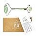 Jade Roller | Real Natural Jade Stone Facial Massager | Welded Construction | Smooth Double Roller | Anti-Aging, Skin Toning, Face Slimming, Lymphatic Drainage Enhancing Skincare Massage Tool | by ru