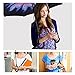 Elover 32in X 8 Panels Double Layer Inverted Umbrella, B - Purple Daisy