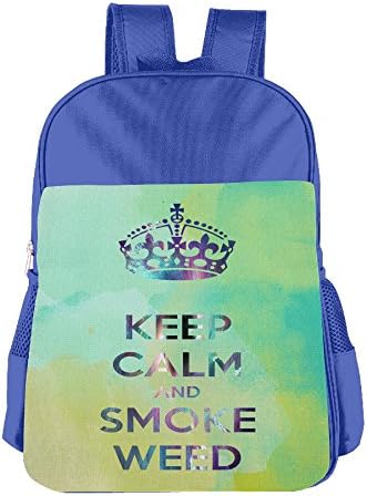 Keep Calm And Smoke Weed Casual Backpacks Teen Girls Book Bags