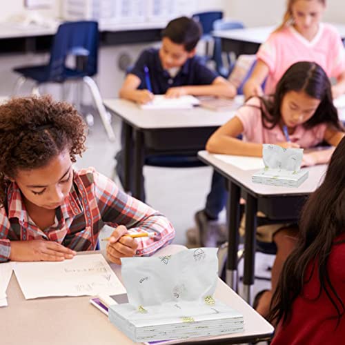 Facial Tissues Packs, Pocket Tissues Travel Size Cute Print Designed 3 Ply Tissue for Kid School Travel Camping Office Store Car, 16 Packs of 960 Total Tissues