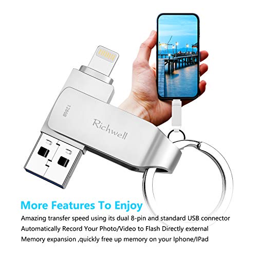 USB Drive 128GB Photo Stick for iPhone Flash Drive Memory Stick USB3.0