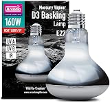 Arcadia Mercury Vapour D3 UV Basking Lamp 160W Full Spectrum Reptile Light