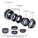 Cell Phone Camera Lens 5 in 1 Kit with Travel Bag and Firmly Soft Clip, See Your World Different