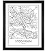Stockholm Map Sweden Poster Stockholm Poster Modern Map Art City Map Posters City Prints City Poster Sweden Art Scandinavian Art City Map Wall Art Minimalist Prints Sweden Map 8x10
