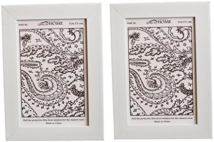 Quite So Home Picture Frame (4x6, White) Set of 2