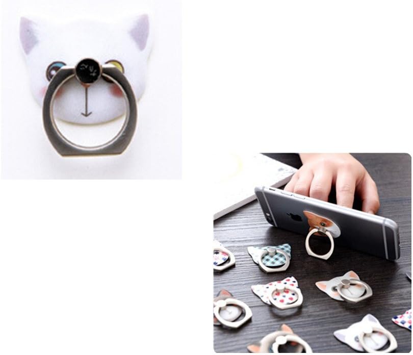 Phone Finger Ring Grip, Cartoon Cat Dana Universal Cell Phone Stand Holder Mount Bracket For iPhone 7 Plus or Samsung S7