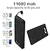 11000mAh Portable Charger Power Bank with built in cable External Battery Charger Ultra Slim Design with 2 USB Ports for iPhone7 Plus 6s 6 Plus iPad Samsung Galaxy and More