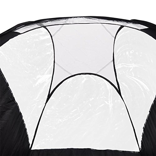 Koval Inc. Black Pop Up Airbrush Sunless Tanning Tent Booth Clear Top (Black) - Thumbnail 4