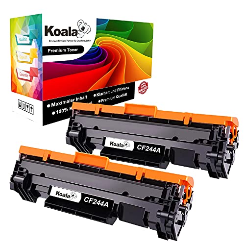Koala Compatible Toner Cartridge Replacement for HP 44A CF244A Multipack for HP LaserJet Pro MFP M28a M28w M28 M15a M15w M15 Printer (Black, Pack of 2)