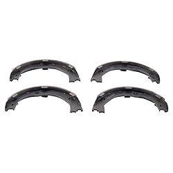 TRQ Rear Parking Brake Shoe Set Compatible with