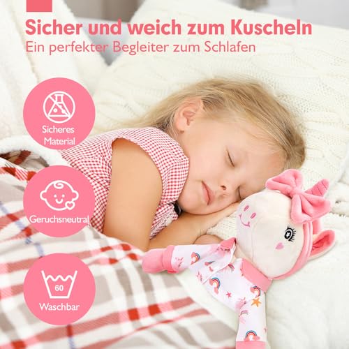 hahaland Plush Toy Unicorn Toy from 3-8 Years, Soft Ballet Unicorn Rag Doll Cuddly, Unicorn Cuddly Toy Set with 3 Clothing Set for Dressing, Unicorn Gifts for Girls 3 4 5 6 7 Years