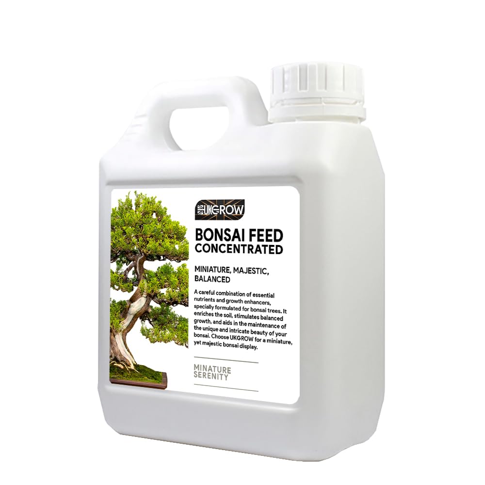 UK GROW Bonsai Feed 1L Elite Liquid Concentrate – Tailored Nutrition, Root & Foliage Fortifier – Suitable for All Bonsai Varieties – High-Potency Formula for Artistic and Healthy Growth