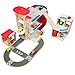 Wooden Toy Car Garage Playset for Toddlers w Car Wash & Gas Station - 7 Cars and 5 Road Pieces Included